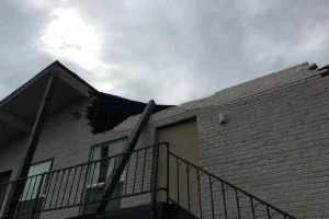 Fire damage to a home