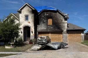 House with fire damage
