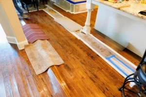 water damage to wood floors