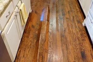 water damage to wood floors
